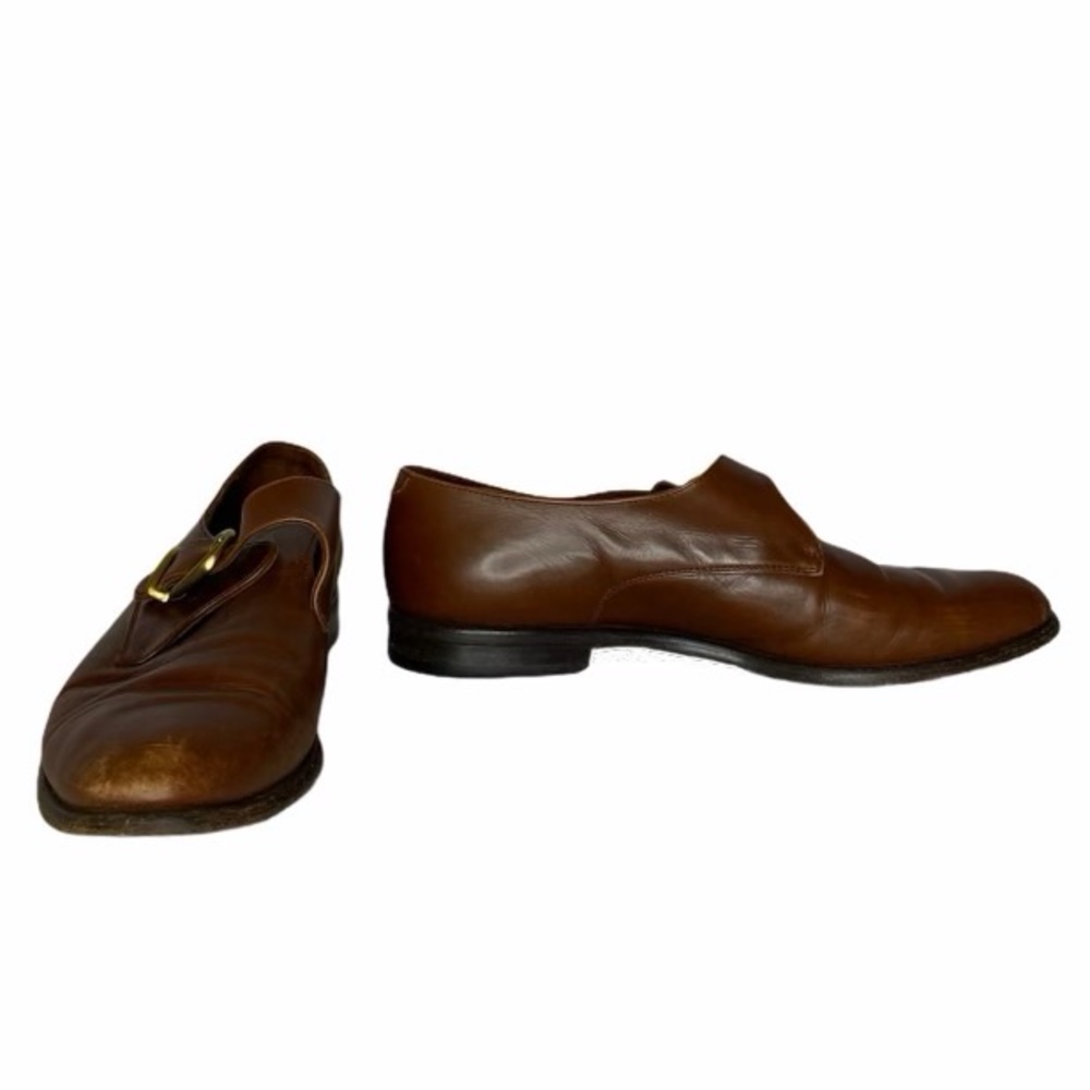Coach Leather Monk Strap Shoes